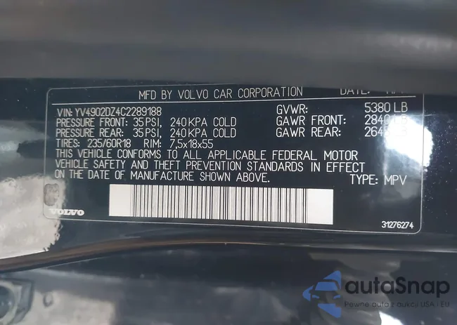 YV4902DZ4C2289188: 44572928