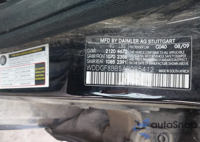 WDDGF8BB5AR095412: 44572284