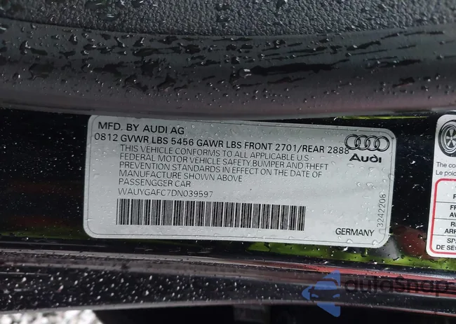 WAUYGAFC7DN039597: 44573536