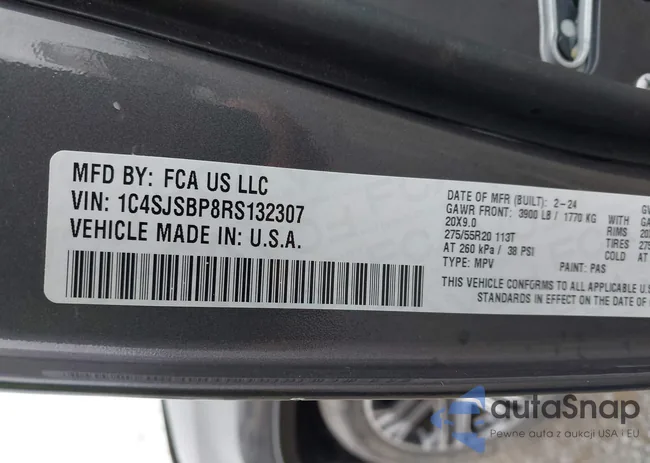 1C4SJSBP8RS132307: 44573826