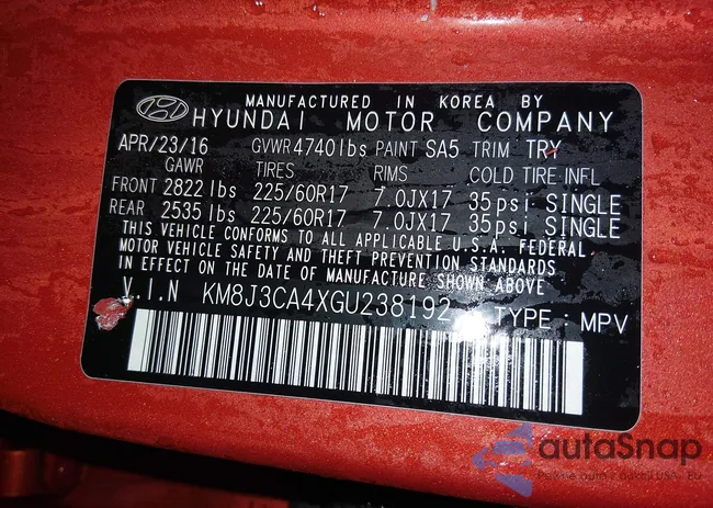 KM8J3CA4XGU238192: 44573317