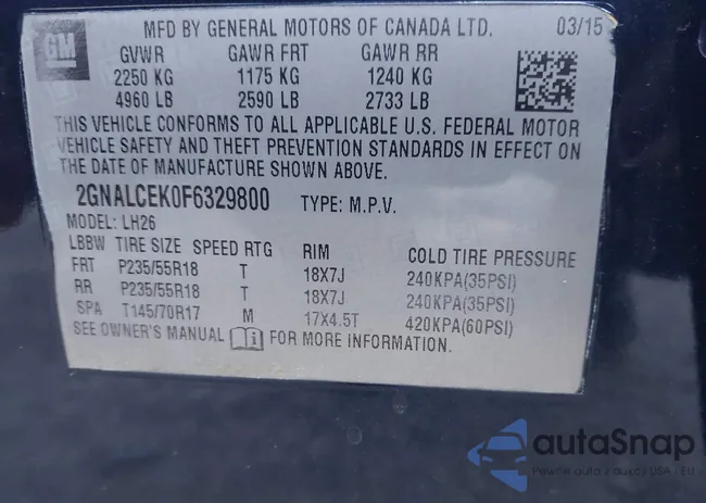 2GNALCEK0F6329800: 44573340