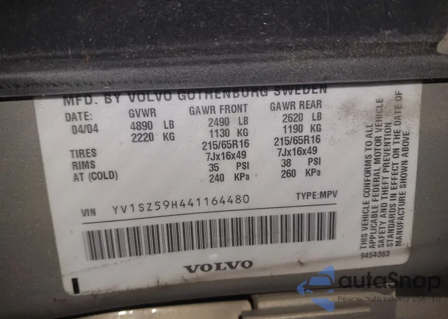 YV1SZ59H441164480: 44573384