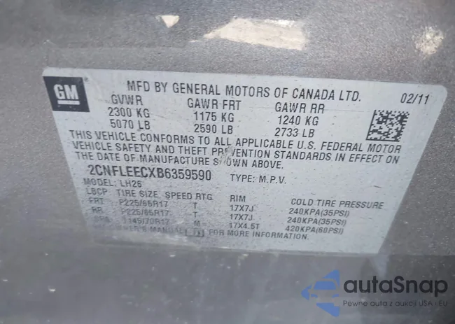 2CNFLEECXB6359590: 44574774