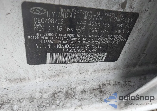 KMHD35LEXDU072685: 44574829