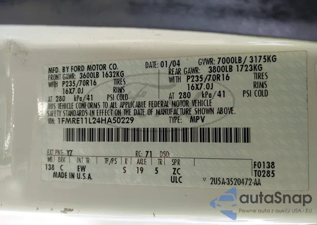 1FMRE11L24HA50229: 44574841