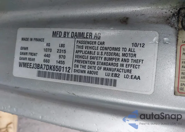 WMEEJ3BA7DK650112: 44575034