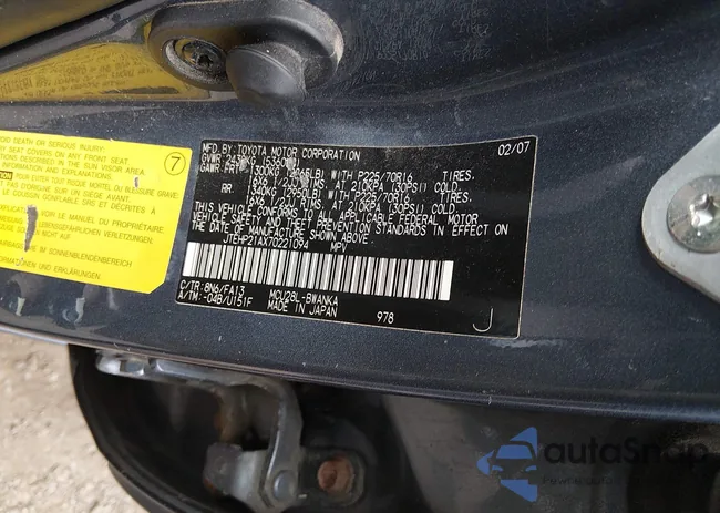 JTEHP21AX70221094: 44575042