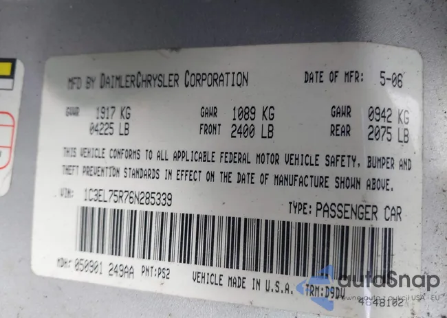 1C3EL75R76N285339: 44574296