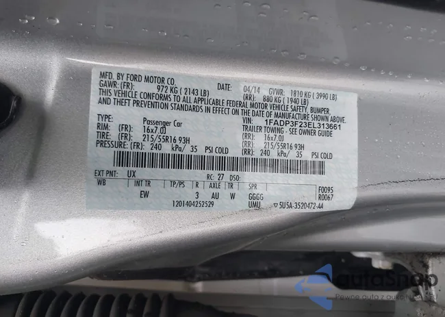 1FADP3F23EL313661: 44574337