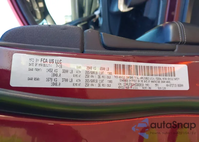 1C4RJFBG4HC602010: 44575563