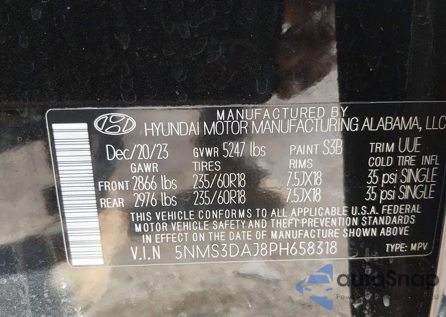 5NMS3DAJ8PH658318: 44575573