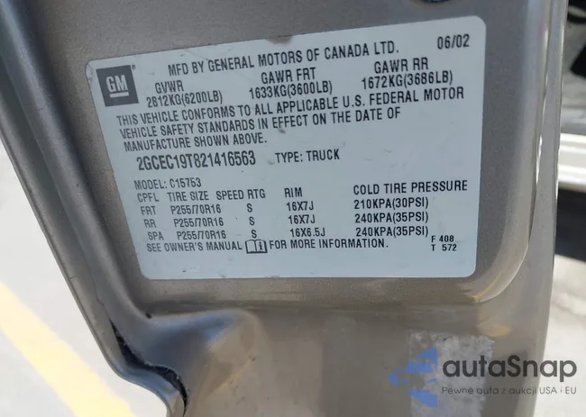 2GCEC19T821416563: 44575586