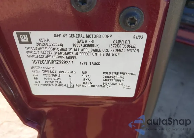 1GTEC19V83Z229317: 44575978