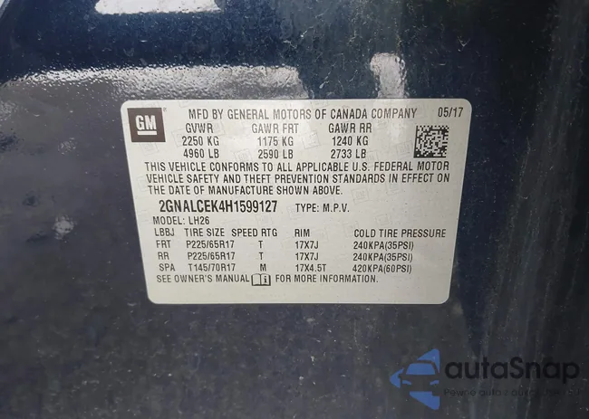 2GNALCEK4H1599127: 44575121