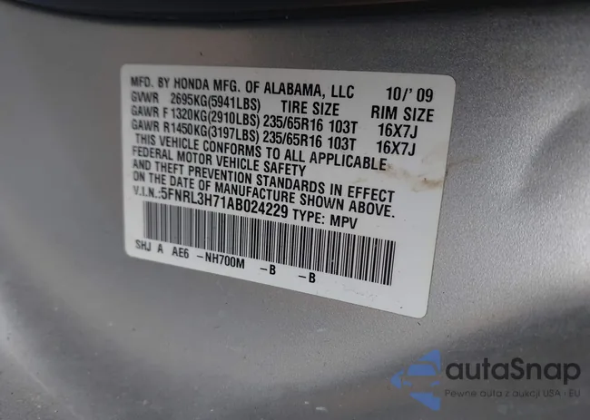 5FNRL3H71AB024229: 44575129