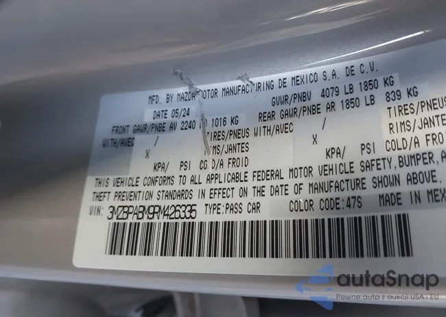 3MZBPABM9RM426335: 44575212