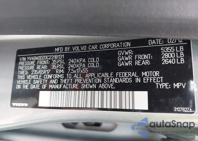 YV4940DZ0C2318131: 44575371