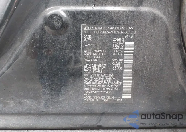 KNMAT2MT2FP576457: 44576533