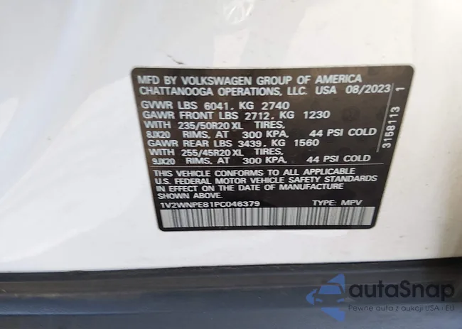 1V2WNPE81PC046379: 44576542