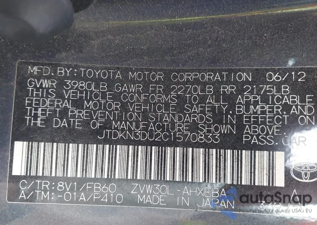 JTDKN3DU2C1570833: 44576658