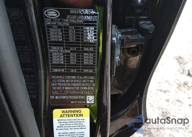 SALCJ2FX8NH909437: 44576734