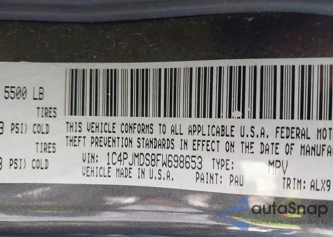 1C4PJMDS8FW698653: 44576889