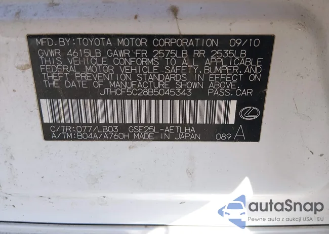 JTHCF5C28B5045343: 44577006