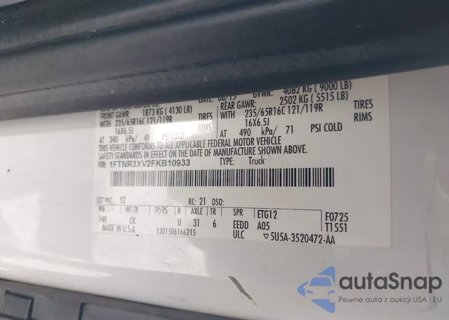 1FTNR3XV2FKB10933: 44577021