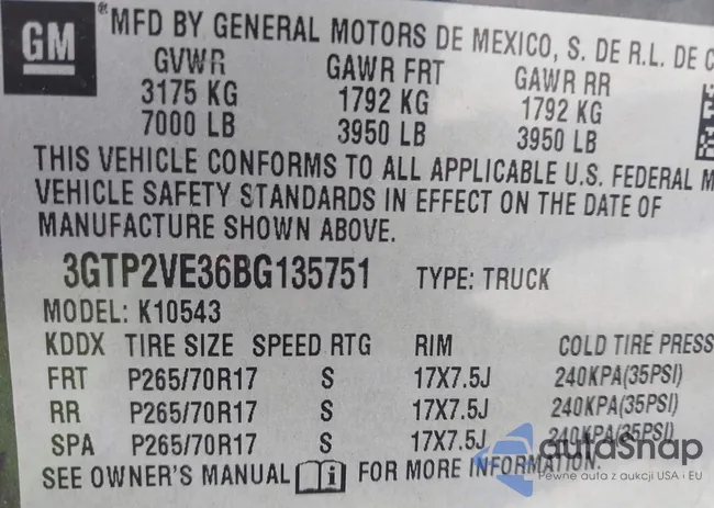 3GTP2VE36BG135751: 44576154