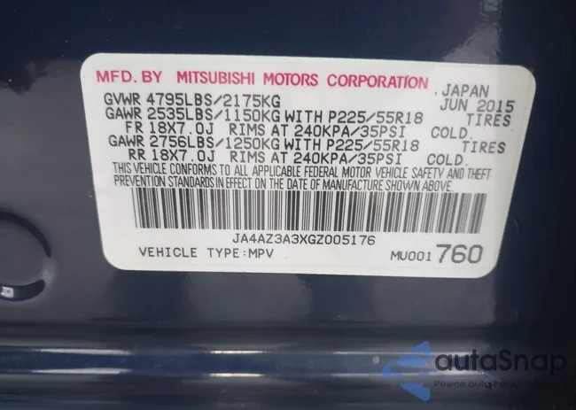 JA4AZ3A3XGZ005176: 44577637