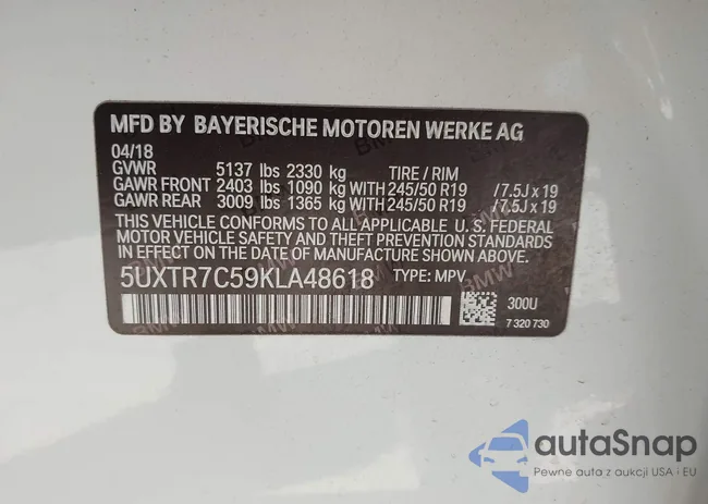 5UXTR7C59KLA48618: 44577704
