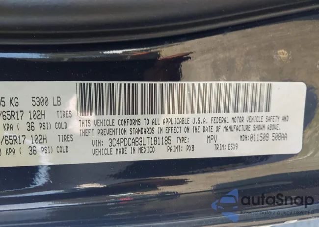 3C4PDCAB3LT181185: 44577790