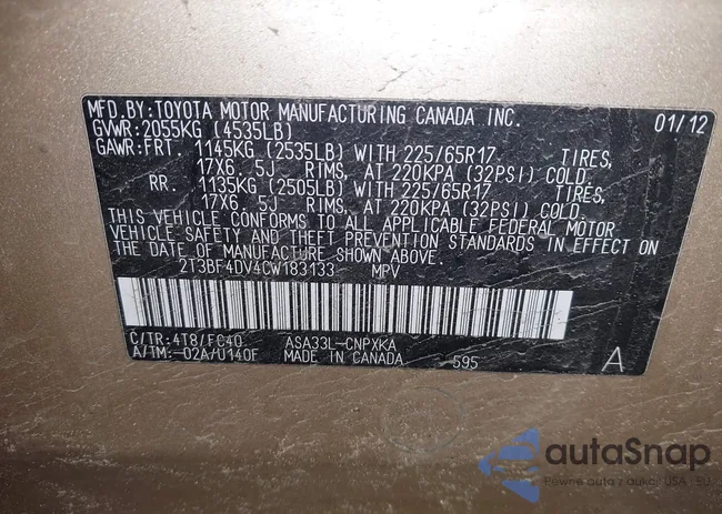 2T3BF4DV4CW183133: 44578028