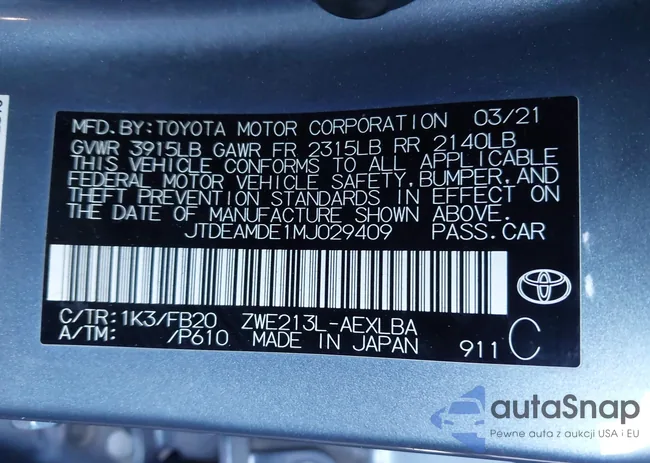 JTDEAMDE1MJ029409: 44577306