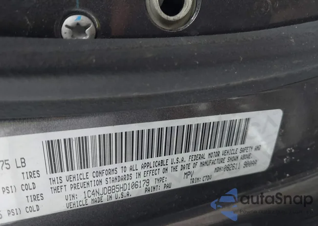 1C4NJDBB5HD106179: 44577313