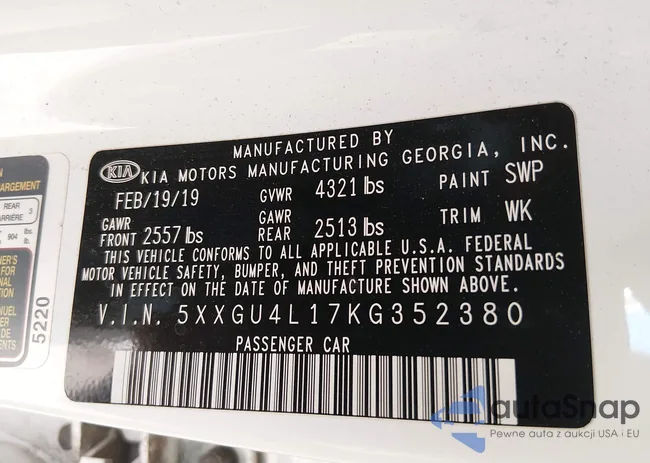 5XXGU4L17KG352380: 44577397