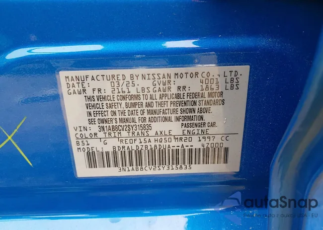 3N1AB8CV2SY315835: 44577475