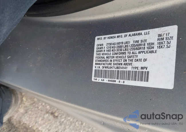 5FNRL6H71JB014141: 44577496