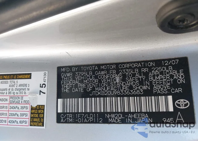 JTDKB20U983363683: 44578721