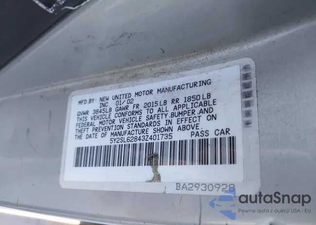 5Y2SL62843Z401735: 44578768