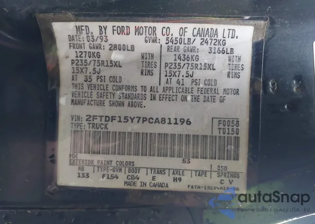 2FTDF15Y7PCA81196: 44578827