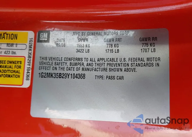 1G2MK35B29Y104368: 44578923