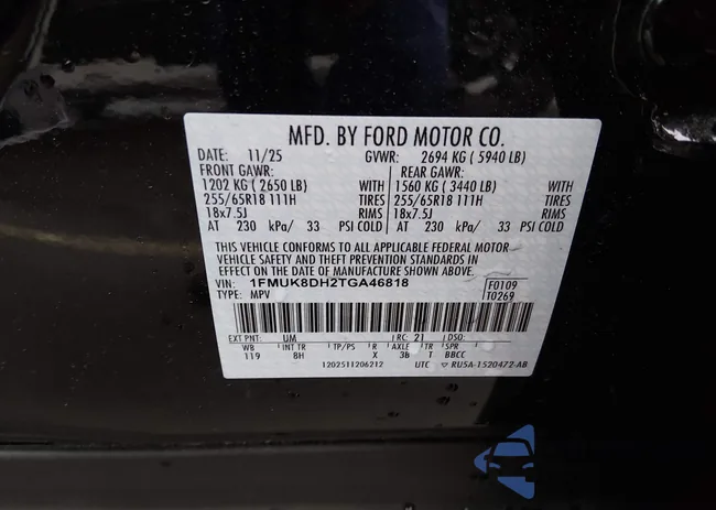 1FMUK8DH2TGA46818: 44578264