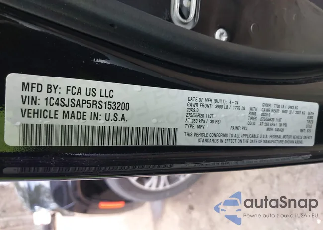 1C4SJSAP5RS153200: 44578408