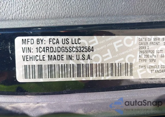 1C4RDJDG5SC532564: 44579141