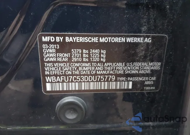 WBAFU7C53DDU75779: 44580580