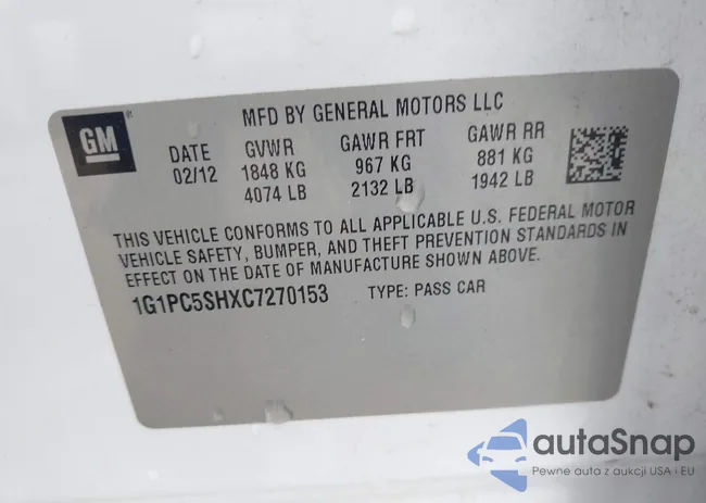 1G1PC5SHXC7270153: 44580986