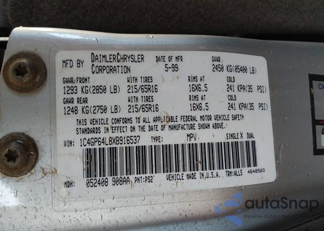 1C4GP64L8XB916537: 44580132