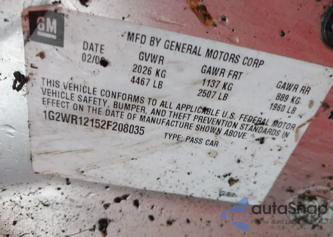 1G2WR12152F208035: 44581699